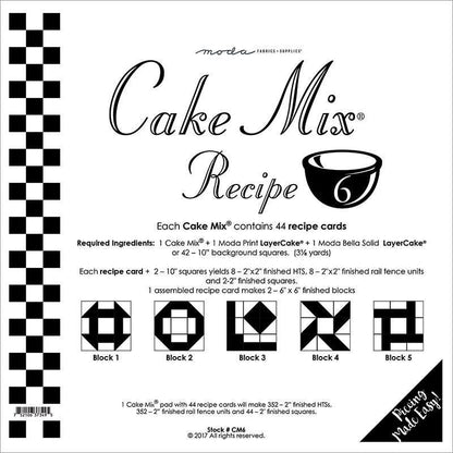 Cake Mix Recipe #6 - Quilt Pattern - Layer Cake Friendly - Miss Rosie's Quilt Company