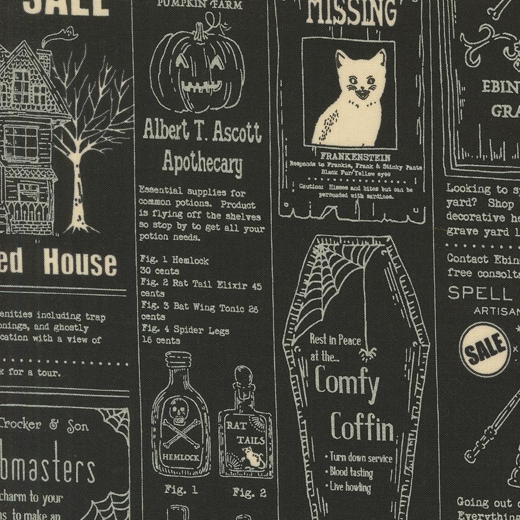 1/2 Yard - Home Sweet Haunt - Midnight - Stacy Iest Hsu - Moda - Fabric Yardage - 20910 17