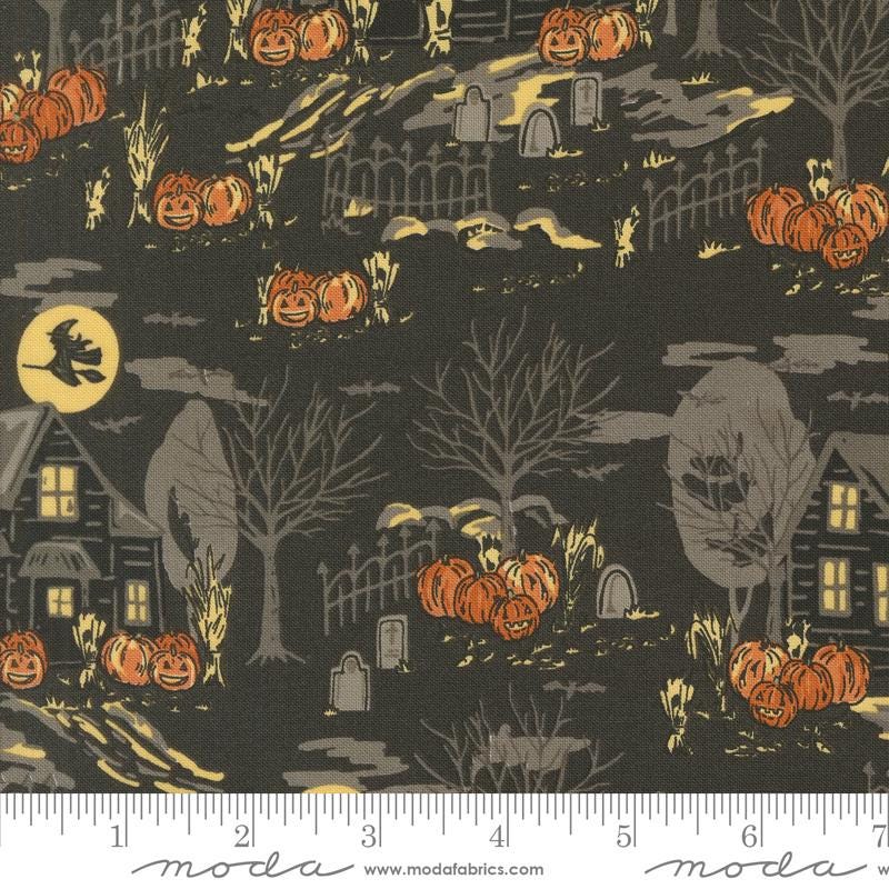 1/2 Yard - Home Sweet Haunt - Charcoal - Stacy Iest Hsu - Moda - Fabric Yardage - 20912 16
