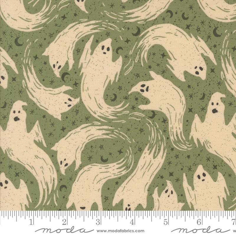 1/2 Yard - Home Sweet Haunt - Moss - Stacy Iest Hsu - Moda - Fabric Yardage - 20914 15