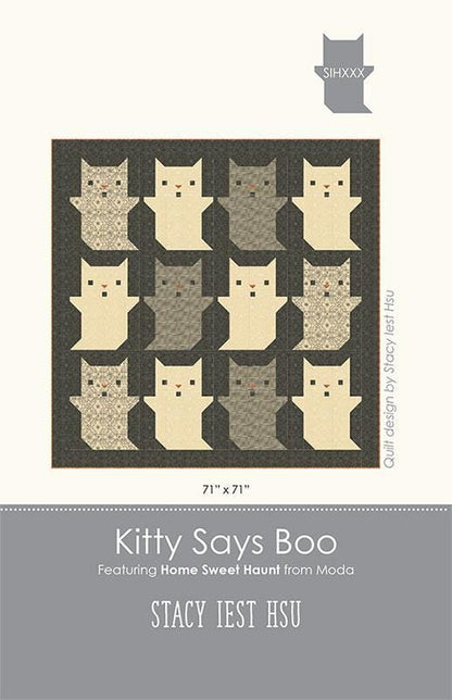 SALE!! Kitty Says Boo - Home Sweet Haunt - Stacy Iest Hsu - Moda - Custom Quilt Kit