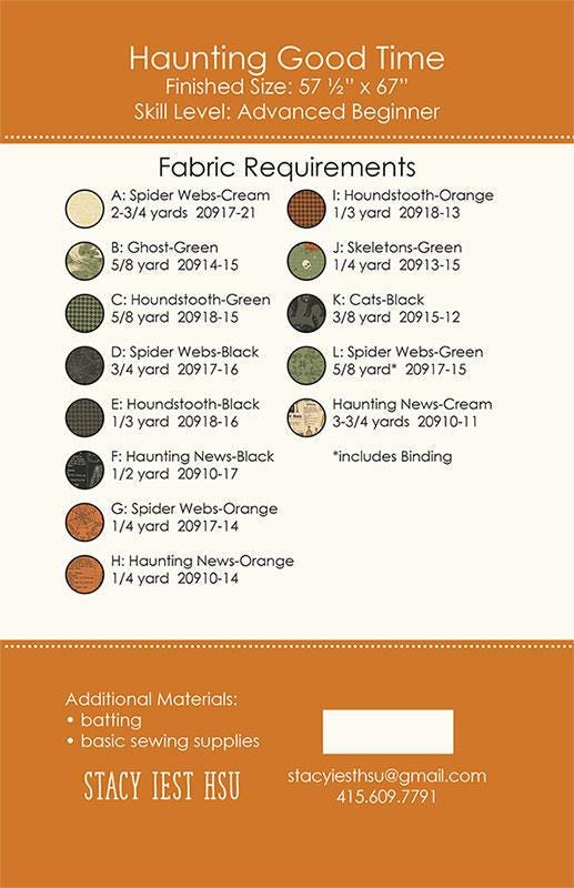 Haunting Good Time Quilt Pattern - Stacy Iest Hsu - Moda - SIH 108