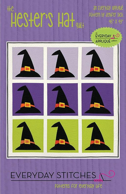 Hester's Hat APPLIQUE Quilt Pattern - Everyday Stitches - Moda - ES 408HEH