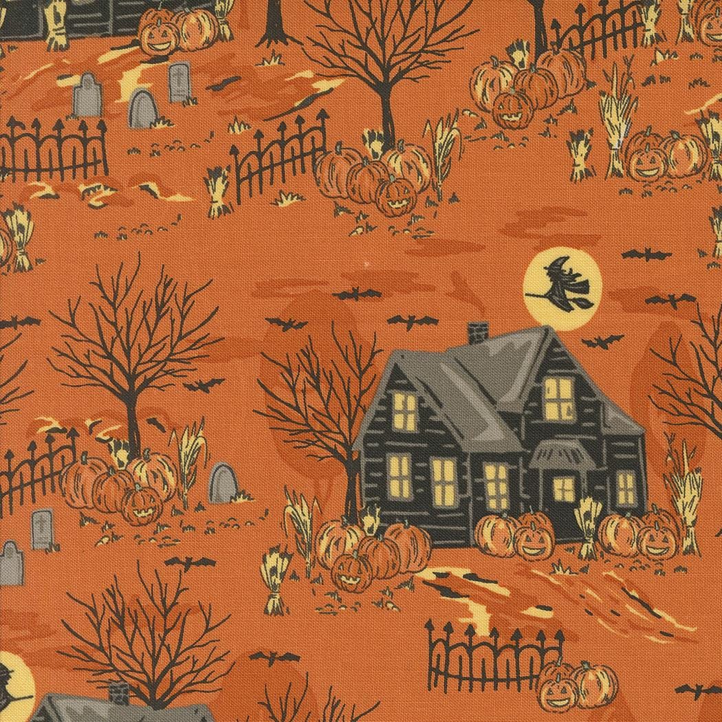 1/2 Yard - Home Sweet Haunt - Pumpkin - Stacy Iest Hsu - Moda - Fabric Yardage - 20912 14