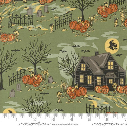 1/2 Yard - Home Sweet Haunt - Moss - Stacy Iest Hsu - Moda - Fabric Yardage - 20912 15