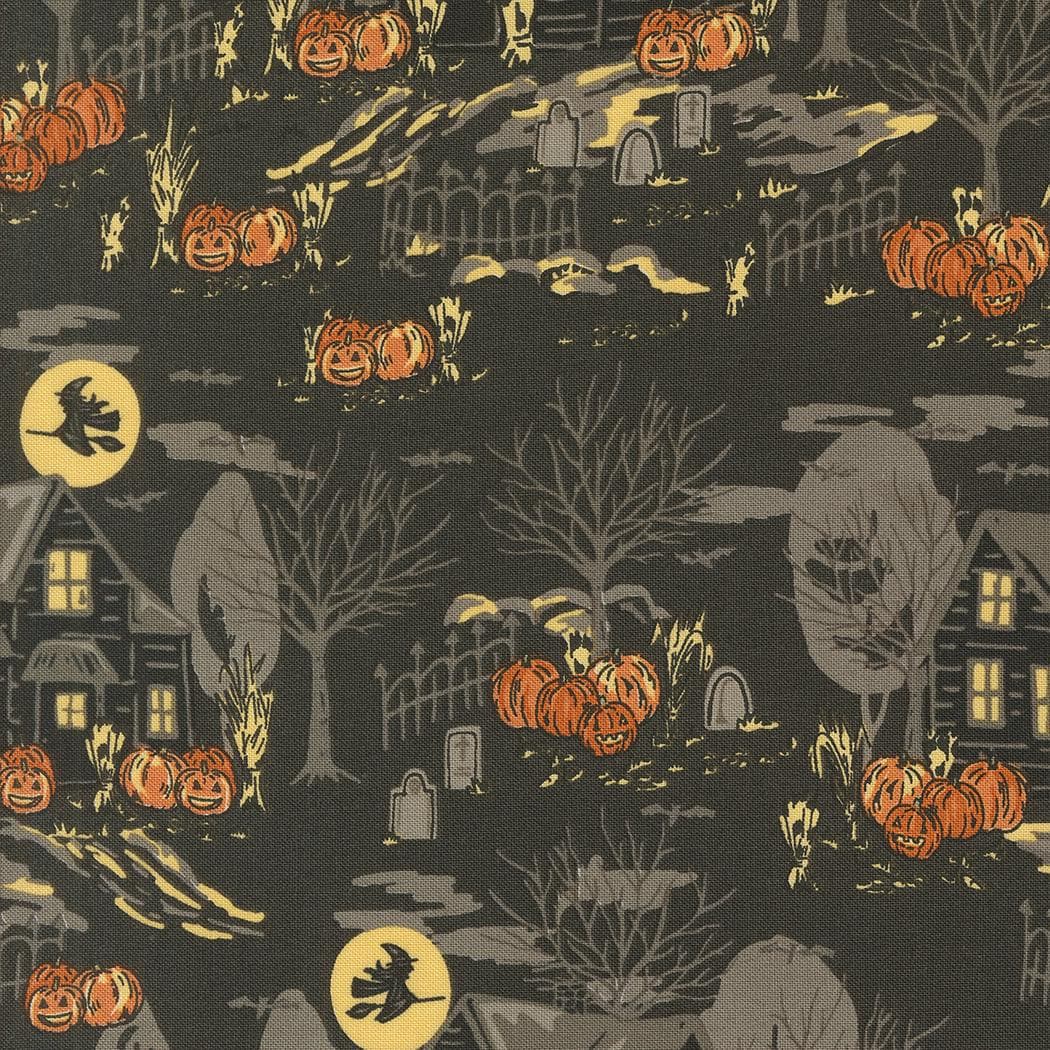 1/2 Yard - Home Sweet Haunt - Charcoal - Stacy Iest Hsu - Moda - Fabric Yardage - 20912 16