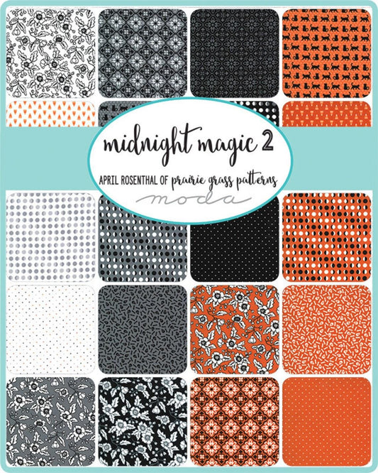 Midnight Magic 2 - April Rosenthal - Prairie Grass Patterns - Moda - 40 Strips - Honey Bun - 24100HB