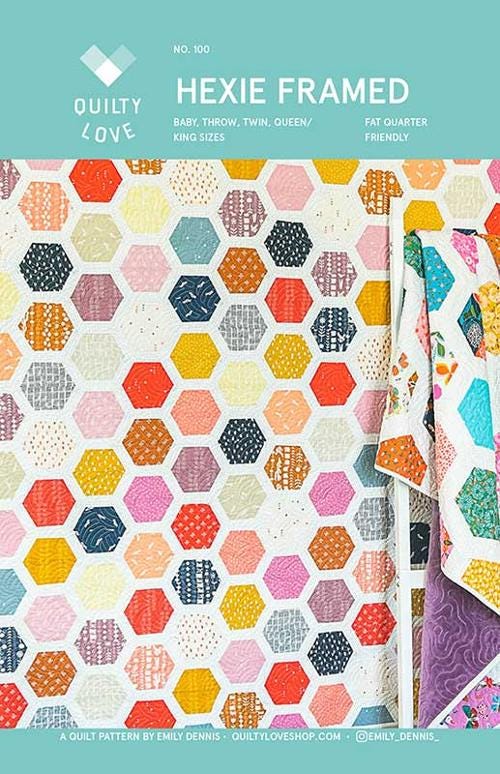 Hexie Framed - Quilt Pattern - Emily Dennis - Quilty Love - QL 100