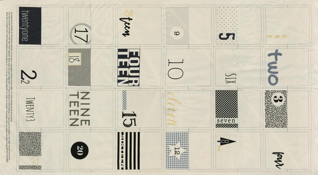 White Christmas Panel - 23 x 42 - Zen Chic - Brigitte Heitland - Moda - Fabric Panel - 1650 12M