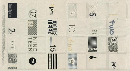 White Christmas Panel - 23 x 42 - Zen Chic - Brigitte Heitland - Moda - Fabric Panel - 1650 12M