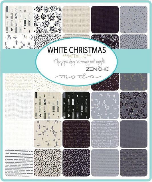 White Christmas Panel - 23 x 42 - Zen Chic - Brigitte Heitland - Moda - Fabric Panel - 1650 12M