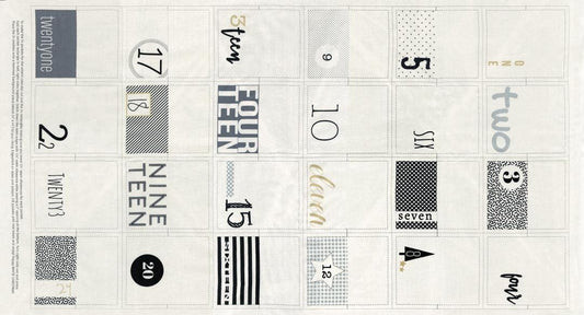 White Christmas Panel - 23 x 42 - Zen Chic - Brigitte Heitland - Moda - Fabric Panel - 1650 11M