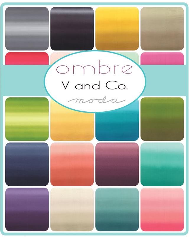 SALE!! 1/2 Yard - Ombre - Teal - V and Co - Vanessa Christenson - Moda Fabrics - Fabric Yardage - 10800-31