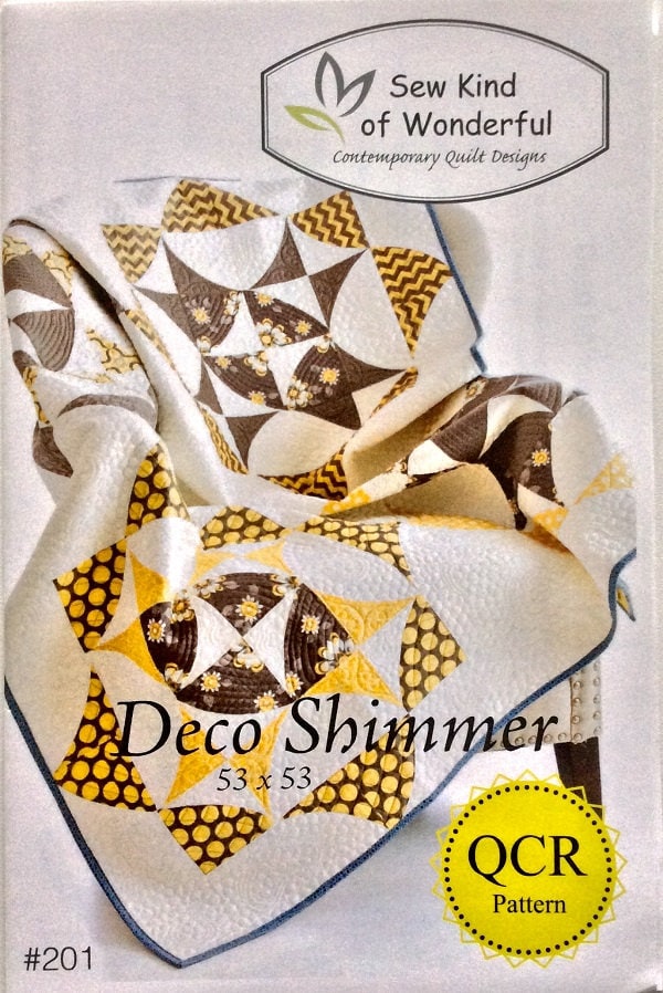 SALE!! Deco Shimmer Quilt Pattern - Sew Kind of Wonderful - SKW 201 - QCR Pattern