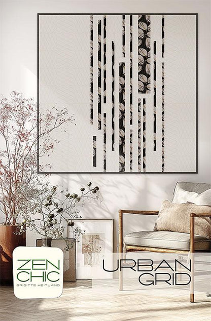 Patron de courtepointe Urban Grid - Zen Chic - Brigitte Heitland - Moda - UGQP
