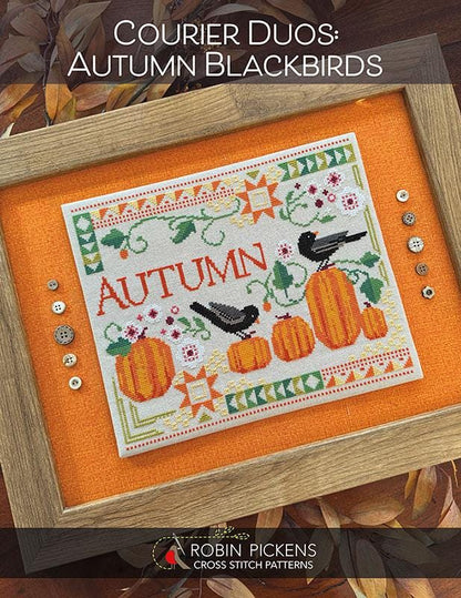 Courier Duos : Motif de point de croix Merles d'automne - Robin Pickens - Moda - RPCSP CDAB428