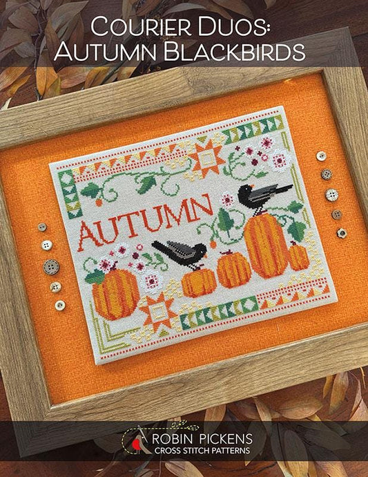Courier Duos : Motif de point de croix Merles d'automne - Robin Pickens - Moda - RPCSP CDAB428