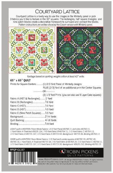 Courtyard Lattice Quilt Pattern - Robin Pickens - Moda - RPQP-CL157
