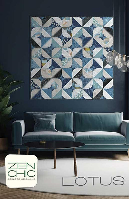 Lotus Quilt Pattern - Zen Chic - Brigitte Heitland - Moda - LOQP