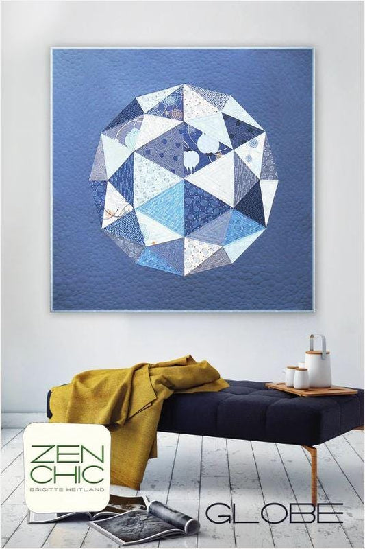 Patron de courtepointe Globe - Zen Chic - Brigitte Heitland - GOQP