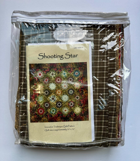 Laundry Basket Quilts Shooting Star Quilt Kit - 72 x 72 - Pattern + Acrylic Templates - Precut & Yardage Fabric