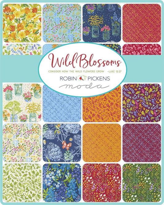 Wild Blossoms - Robin Pickens - Moda - Charm Pack - 48730PP