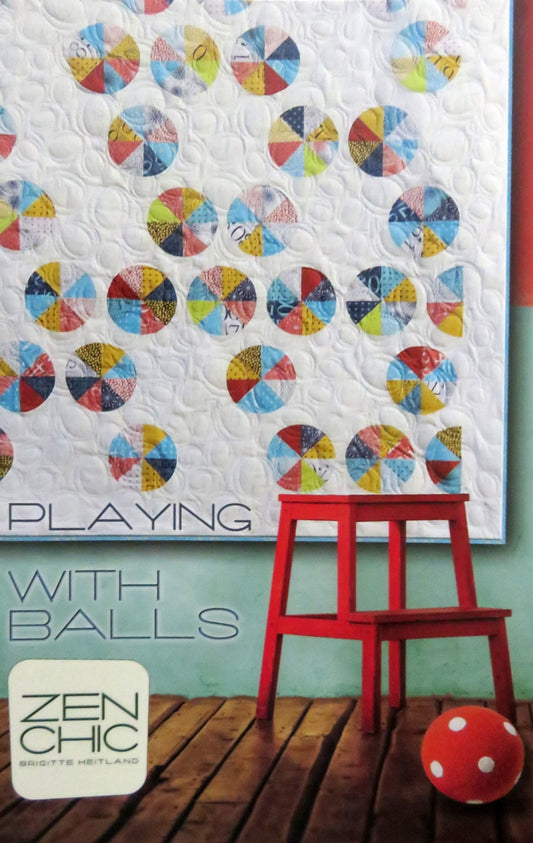 Playing With Balls Quilt Pattern - Zen Chic - Brigitte Heitland - Moda - PBQP - Figures Collection - Advanced