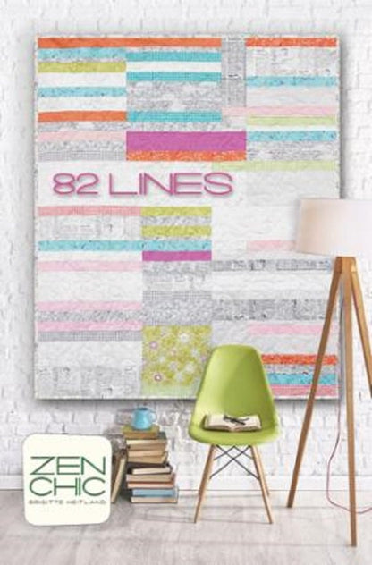 82 Lines Quilt Pattern - Zen Chic - Brigitte Heitland - Moda - Flow - ELQP