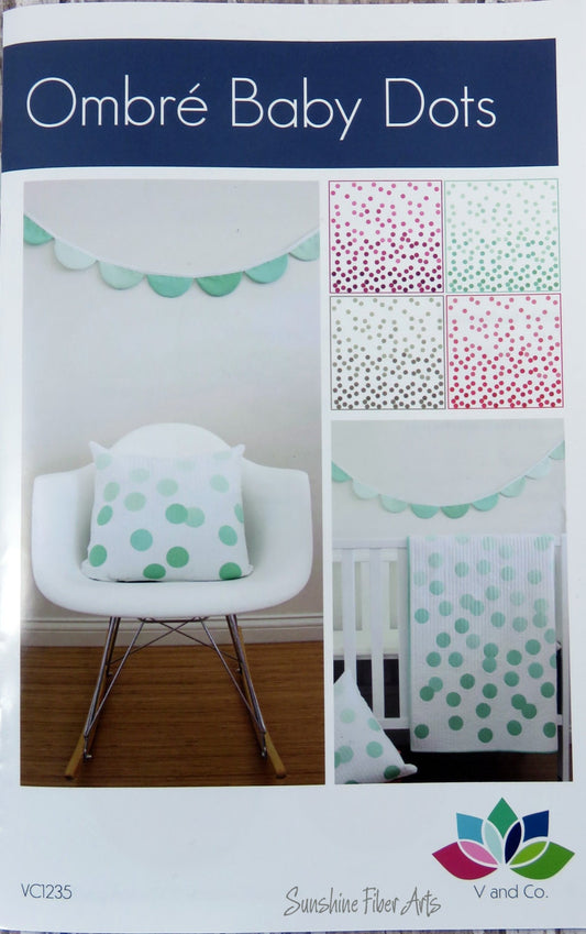 SALE!! Ombre Baby Dots - Aubergine - Baby Quilt Pillow Banner Pattern Fabric Kit  - Moda - V and Co - Vanessa Christenson 10800 224