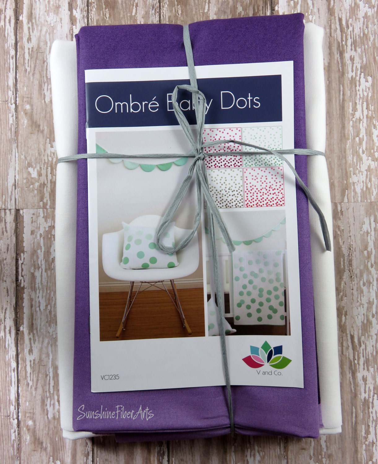 SALE!! Ombre Baby Dots - Aubergine - Baby Quilt Pillow Banner Pattern Fabric Kit  - Moda - V and Co - Vanessa Christenson 10800 224