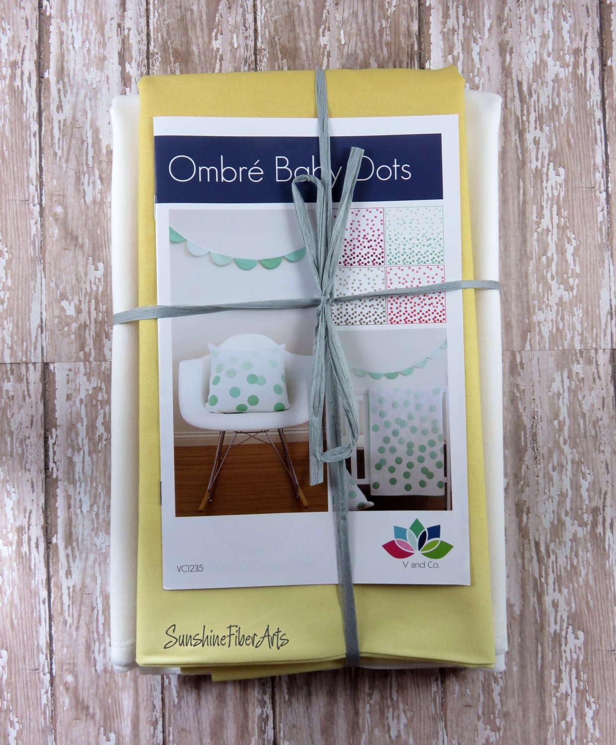 SALE!! Ombre Baby Dots - Honey - Baby Quilt Pillow Banner Pattern Fabric Kit  - Moda - V and Co - Vanessa Christenson 10800 219