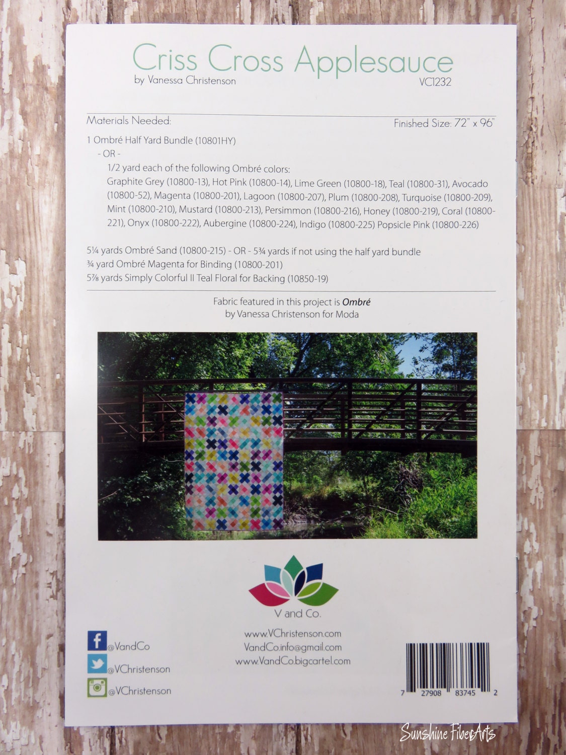 Criss Cross Applesauce Quilt Pattern Fabric Kit - Moda - V and Co - Vanessa Christenson - VC1232 KIT