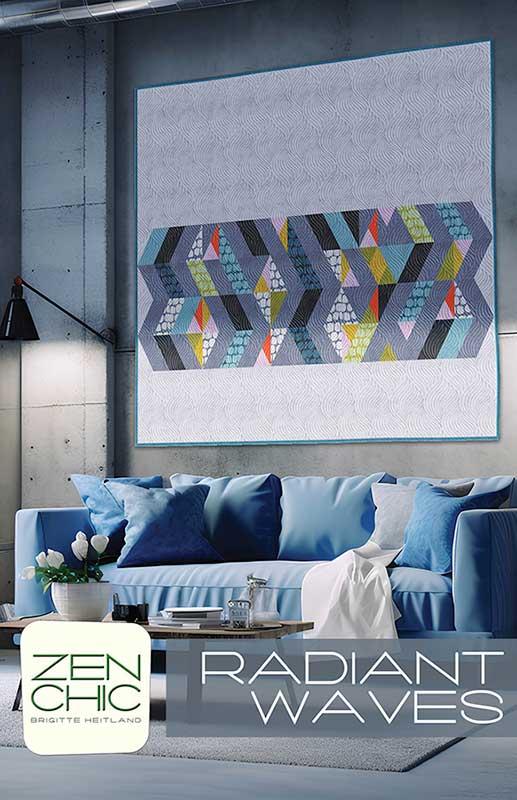 Radiant Waves Quilt Pattern - Zen Chic - Brigitte Heitland - Moda - ZC RWQP