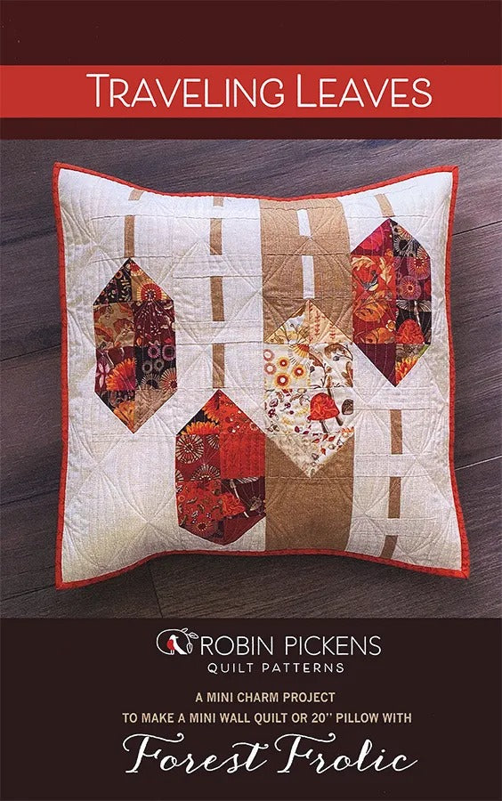 Traveling Leaves Pillow Quilt Pattern - Robin Pickens - Forest Frolic - Moda - PS48740