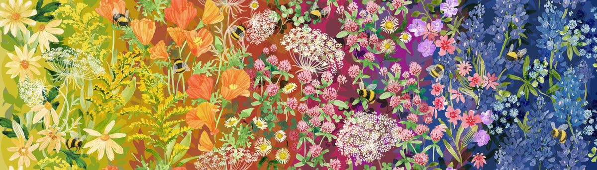 Wild Blossoms Rainbow fabric by Robin Pickens for Moda, SKU 48730 11