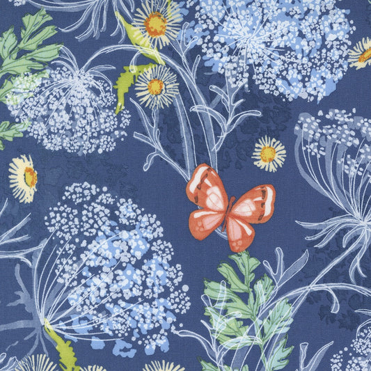 Wild Blossoms Navy fabric by Robin Pickens for Moda, SKU 48733 25