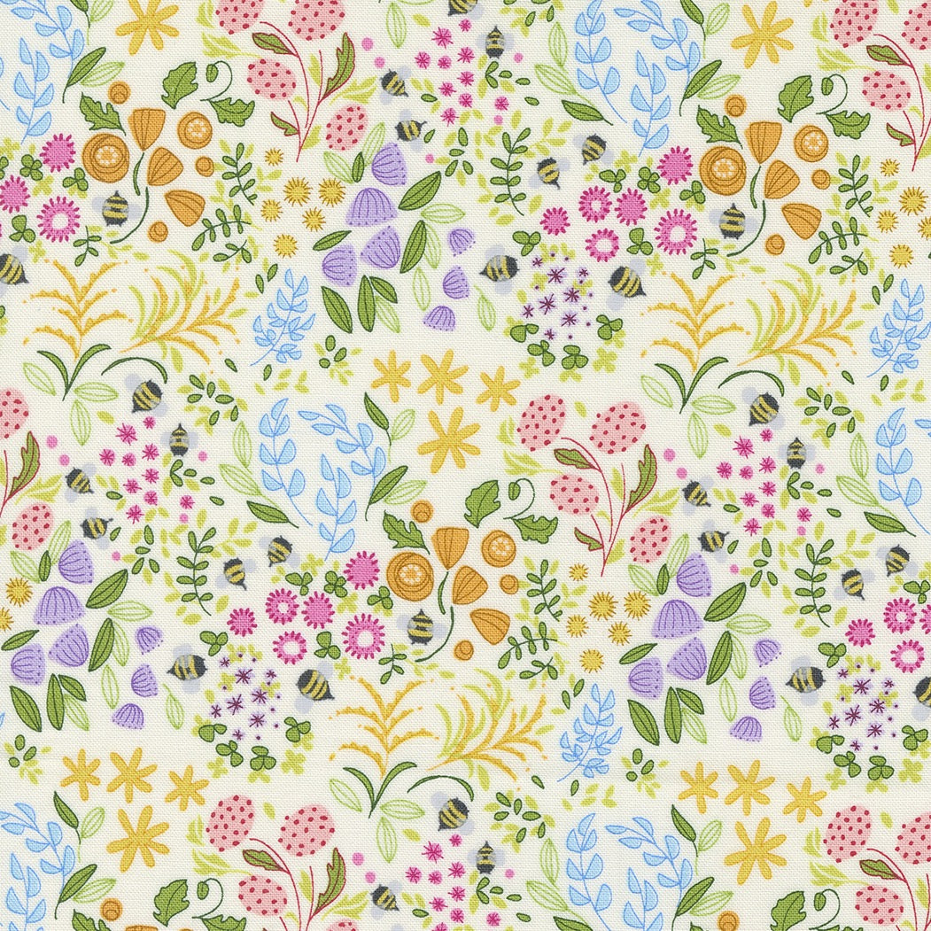 Wild Blossoms Cream fabric by Robin Pickens for Moda, SKU 48735 11