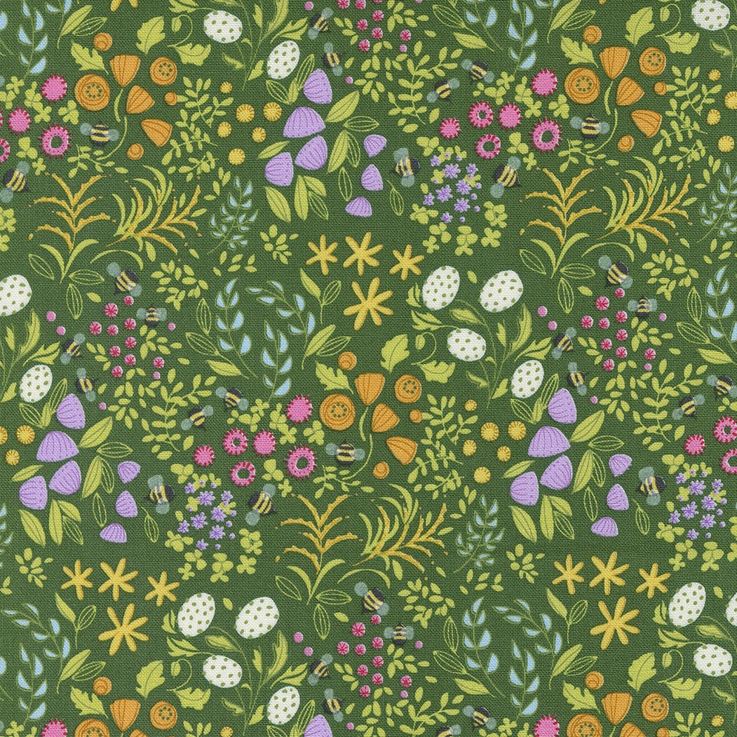 Wild Blossoms Basil fabric by Robin Pickens for Moda, SKU 48735 16