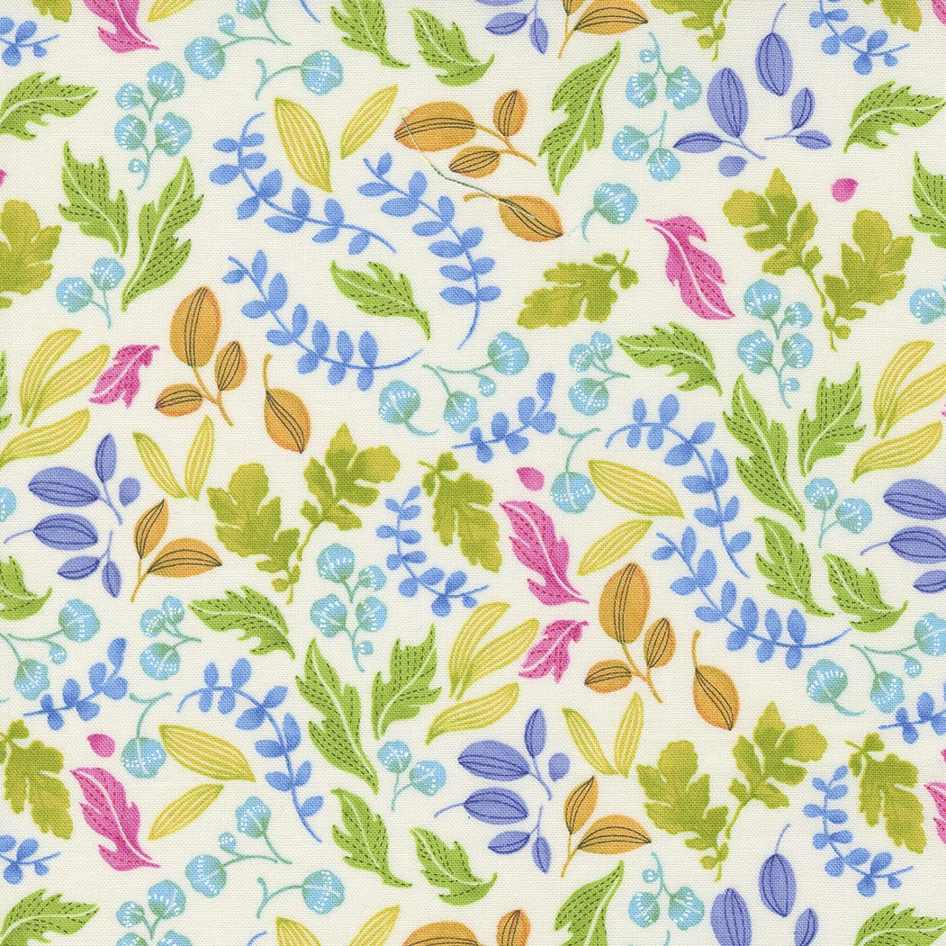 1/2 Yard - Wild Blossoms - Cream - Robin Pickens - Moda - Fabric Yardage - 48736 11