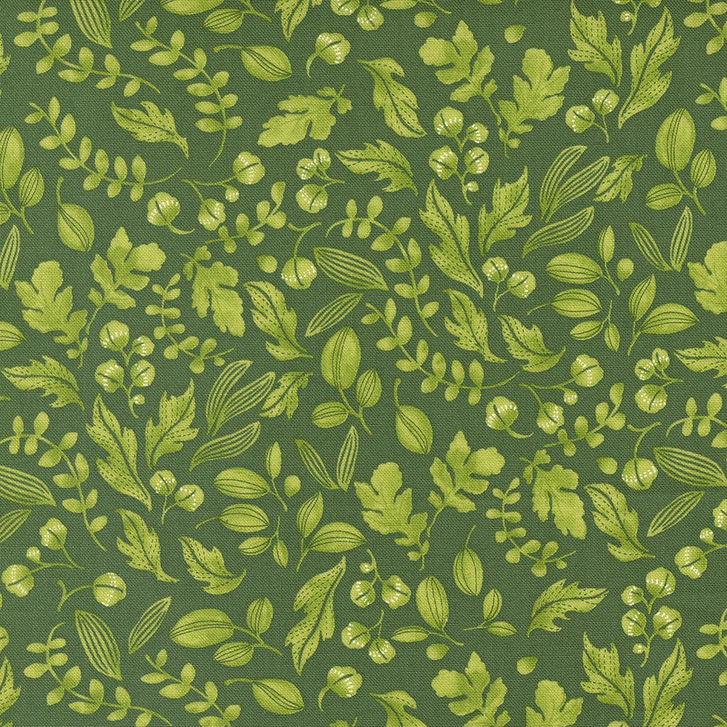 1/2 Yard - Wild Blossoms - Basil - Robin Pickens - Moda - Fabric Yardage - 48736 16